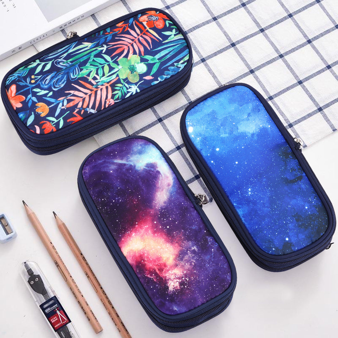 Cozeyat Pencil Bags Cool Designer Pen cases for School Students Stationery  Galaxy Print