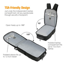 Load image into Gallery viewer, Water Repellent Ergonomic Work College Laptop Backpack I Fintie