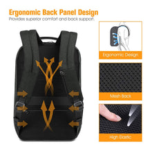 Load image into Gallery viewer, Water Repellent Ergonomic Work College Laptop Backpack I Fintie