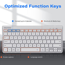 Load image into Gallery viewer, Gigapower Multi-Device Universal Bluetooth Keyboard with Foldable Stand
