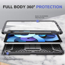 Load image into Gallery viewer, iPad Air 4 2020 Case with Built-in Apple Pencil Holder and Screen Protector
