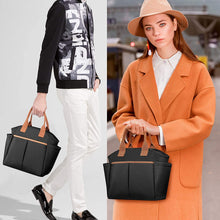 Load image into Gallery viewer, Insulated Lunch Bag, Leakproof Lunch Cooler with Front and Side Pockets - Black