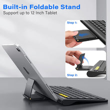 Load image into Gallery viewer, Gigapower Multi-Device Universal Bluetooth Keyboard with Foldable Stand