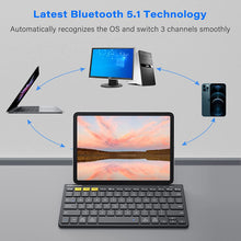 Load image into Gallery viewer, Gigapower Multi-Device Universal Bluetooth Keyboard with Foldable Stand
