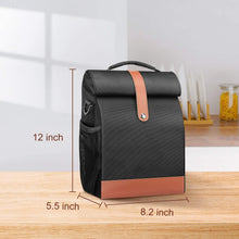 Load image into Gallery viewer, Rolltop Lunch Tote for Teens, Insulated Lunch Bag