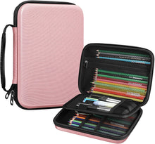Load image into Gallery viewer, Large Capacity Semi-Hard EVA Pencil Bag - Rose Gold