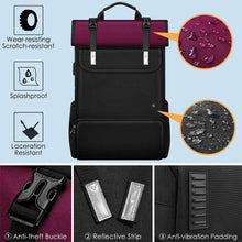 Load image into Gallery viewer, Expandable Roll Top Anti-Theft Laptop Backpack I Finpac
