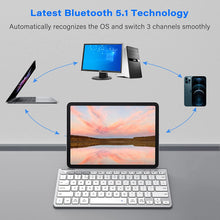 Load image into Gallery viewer, Gigapower Multi-Device Universal Bluetooth Keyboard with Foldable Stand
