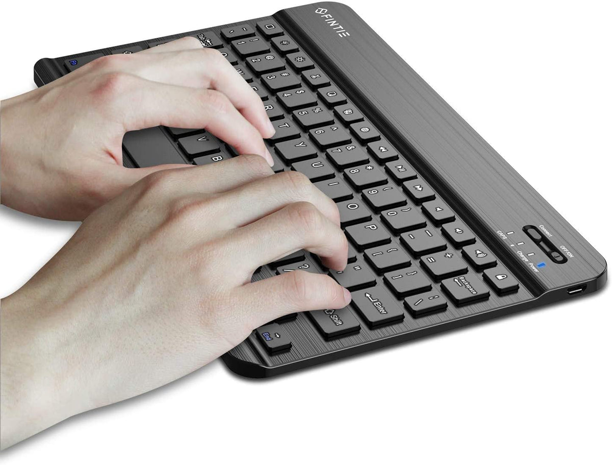 Fin Keyboard Ultrathin Wireless Bluetooth Keyboard for iPad - Black – Fintie Cases