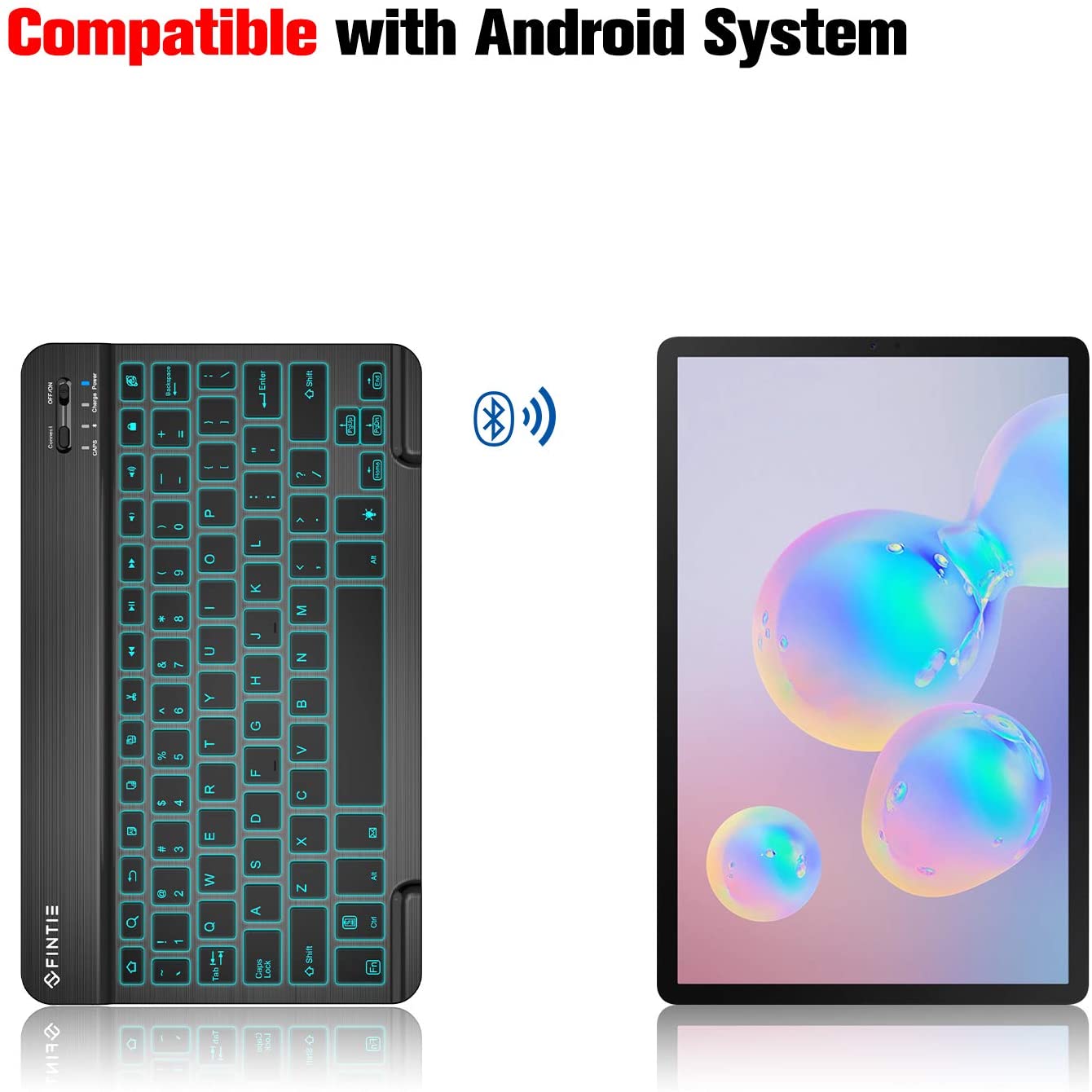 Fin Keyboard Wireless Backlit Keyboard for Android Tablets – Fintie Cases