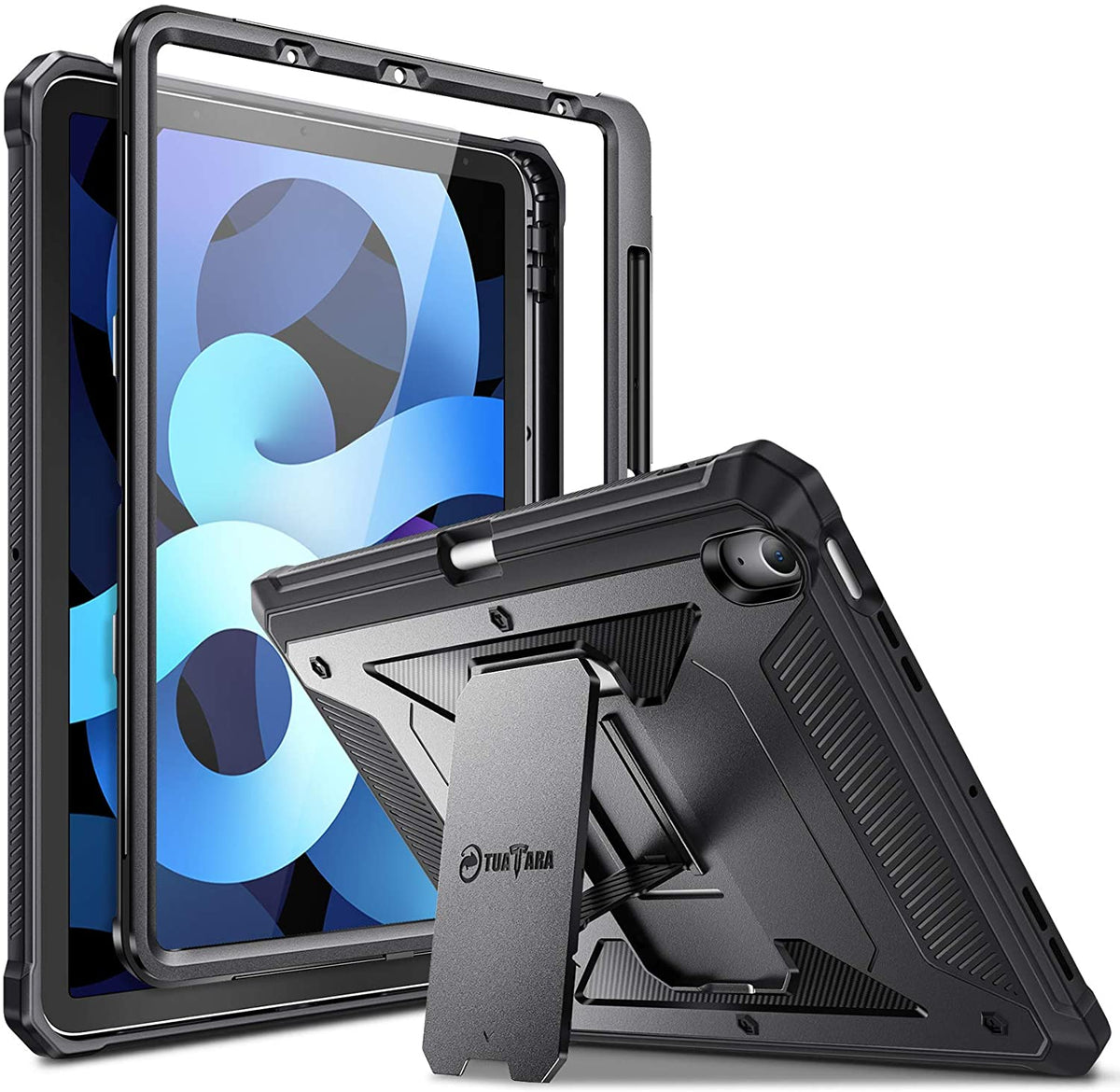 iPad Air 4 2020 Case with Built-in Apple Pencil Holder and Screen Prot ...