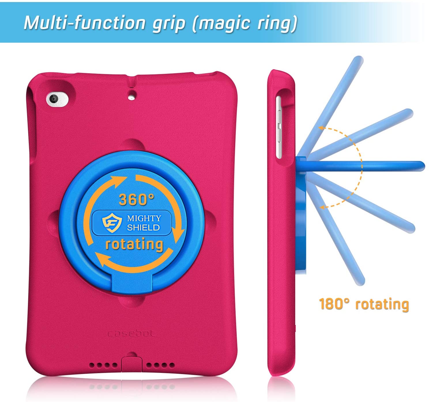 SSLQYLEE Custodia per iPad Mini 5th 2019, custodia magnetica 360, supporto rotante Flip Tablet Smart Wake Sleep Coperchio per iPad Mini 5 A2124 A2126 A2133 SSLQYLEE Custodia per iPad Mini 5th 2019, custodia magnetica 360, supporto rotante Flip Tablet Smart Wake Sleep Coperchio per iPad Mini 5 A2124 A2126 A2133