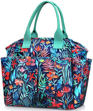Load image into Gallery viewer, Insulated Lunch Bag, Leakproof Lunch Cooler with Front and Side Pockets - Jungle Night
